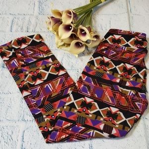 Lularoe OS women's geometric/tribal print leggings